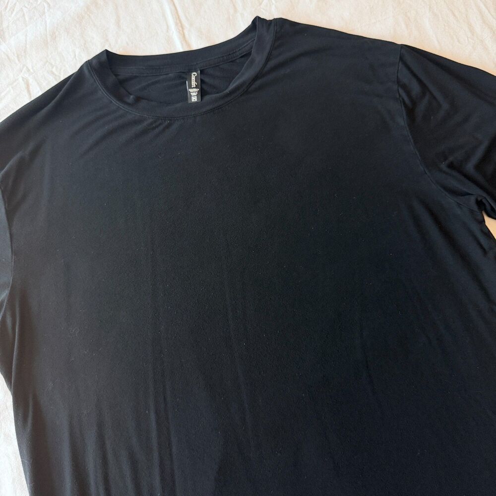 Comfrt Mens Medium Black Short Sleeve Crew Neck T Shirt Cloud Lounge Tee